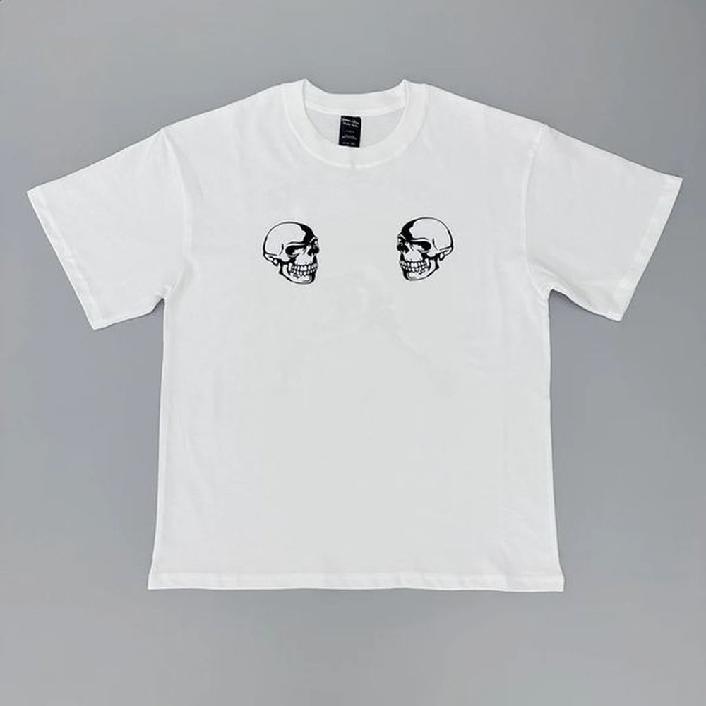 Men Number Nine Skull Head guitar T Shirts T-Shirt Hip Hop Skateboard Street Cotton T-Shirts Tee Top US size R037 240801