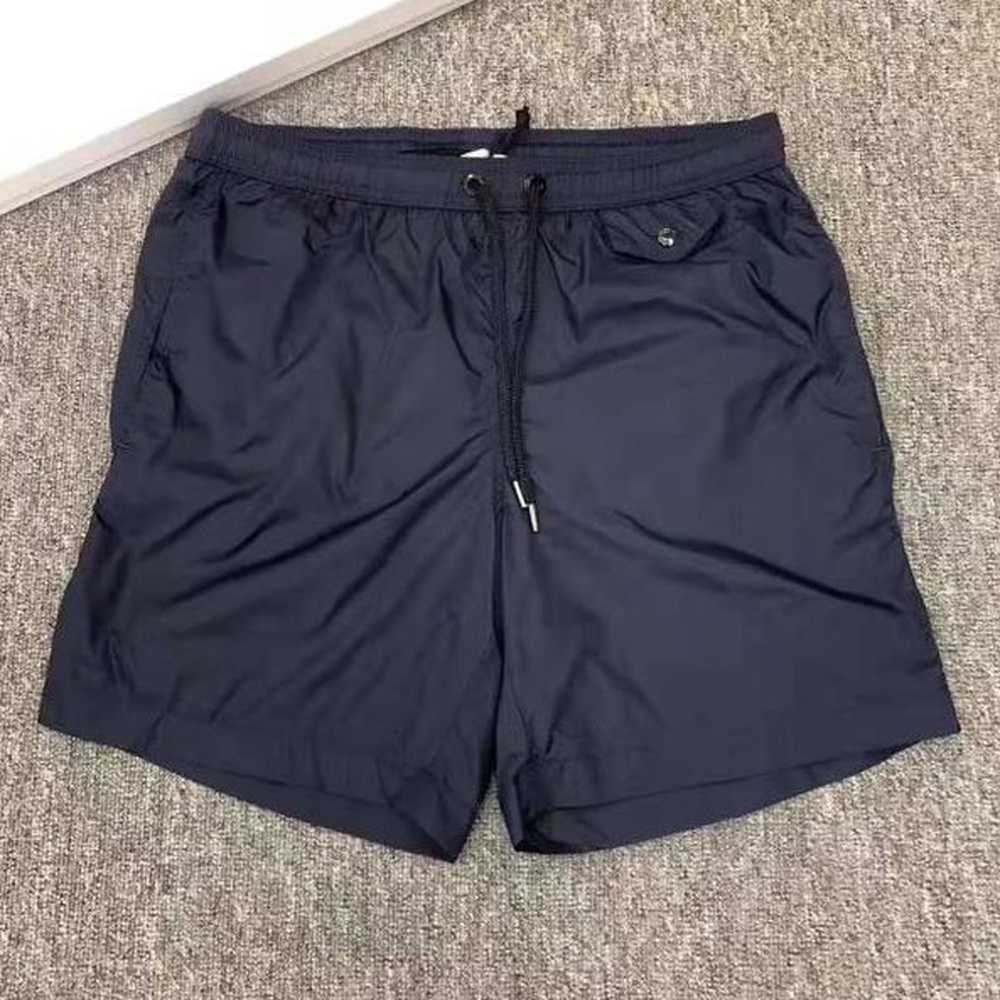 Men Nylon Shorts Applique Designer Gentleman Pockets Beach Swimwear Boy Zipper Closure Back Pocket Tonal Drawcord Pants