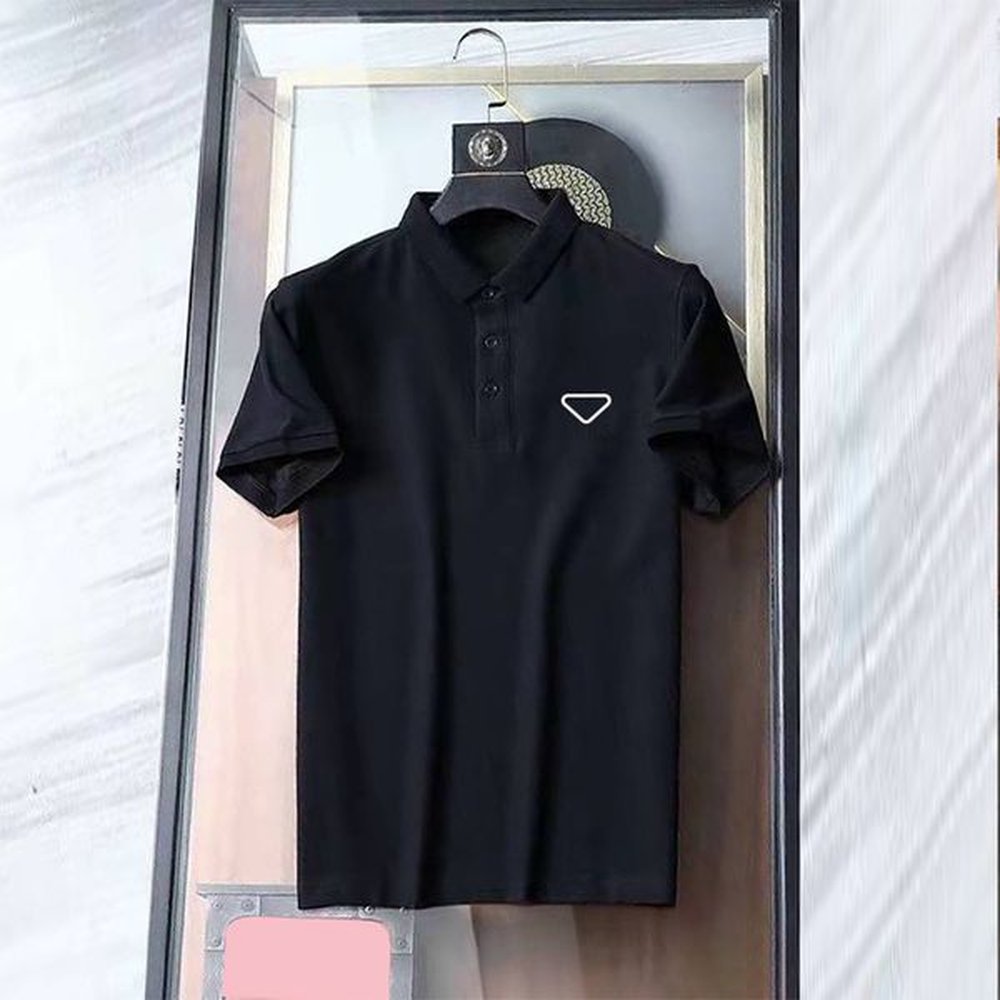 Men polo polo hirt thirt man Deigner tee hort leeve ummer Lapel olid color chet letter neck jumper for men white top tee polohirt deigner