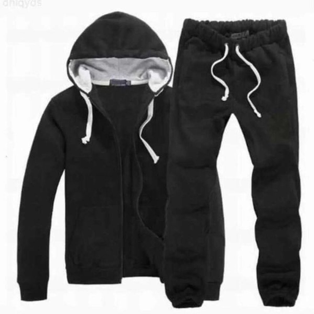 2024 Men polo Tracuit Winter Hood Jacket+Pants Sweatshirts 2 Piece Set Hoodies Sporting Suit Sports Coat Sportswear Advanced Design 22vv