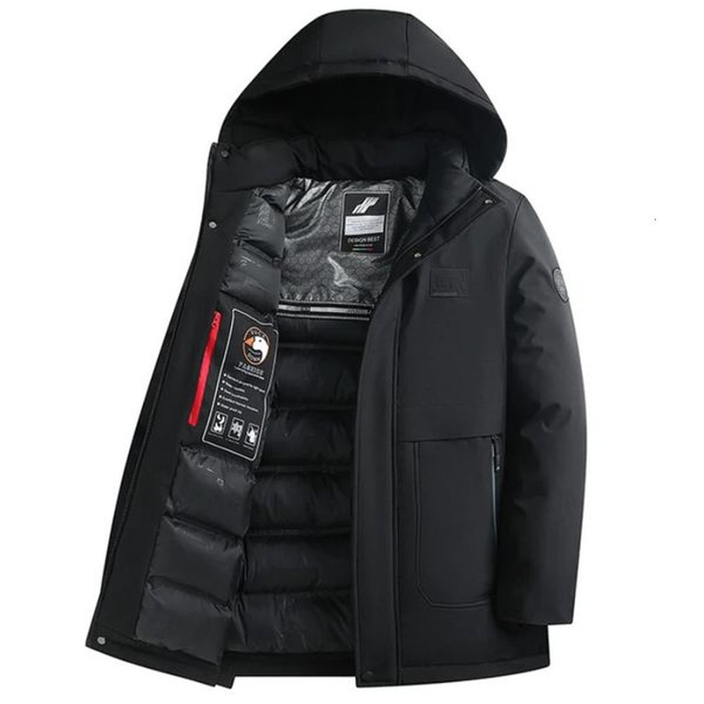 Men s Fur Faux Thickened Cotton Jacket Business Casual Coat Detachable Hat Windproof and Warm Insulation Winter Parkas 231219