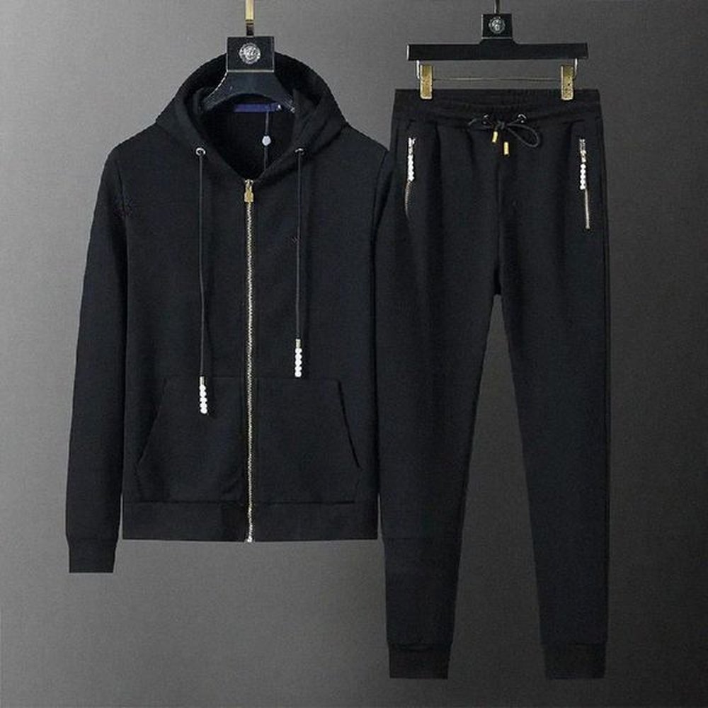 Men Sportswear Set Brand Mens Tracksuit Sporting Fitness Clothing Two Pieces Long Sleeve Jacket + Pants Casual Men's Track Suit