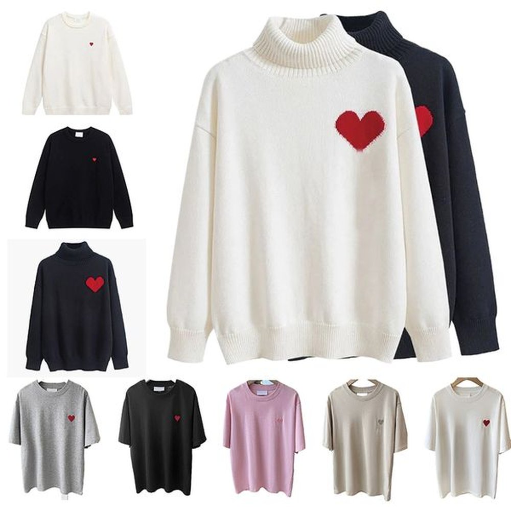 men sweater love A heart designer sweater men knitwear embroidery cotton designer sweaters women knit shirt men knit sweaters