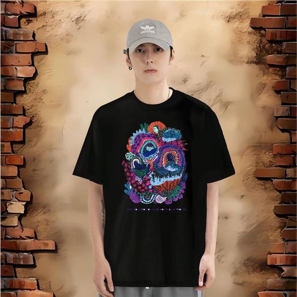 Men T Shirts 230g Cotton flower Outdoor Crew Neck Breathable Plus Size Cartoon Couples T Shirts Designer Fashion Loose Fit Clothings