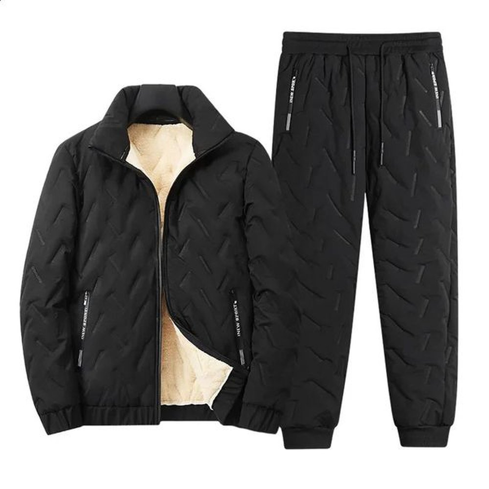 Men Tracksuit Suits Winter Fashion Thick Warm Parka Jacket Pants 2 Piece Sets Oversized Casual Man Clothing Sets Male Sportswear 241119