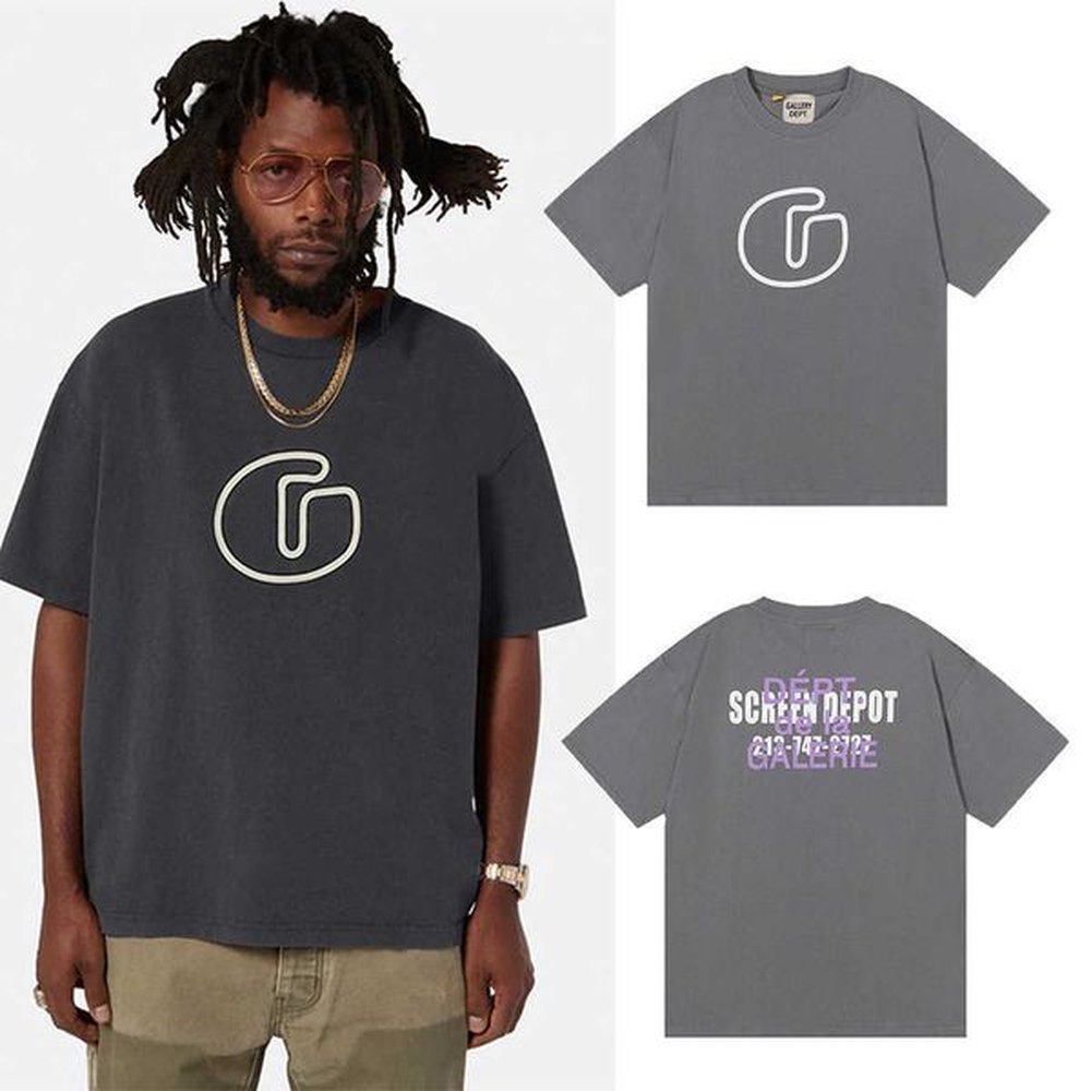 Men T-shirt Gall Dep Designer Cotton Leisure Fashion Brand Simple Large g Letter Printing High Street Loose Limited Short Sleeve Summer Over