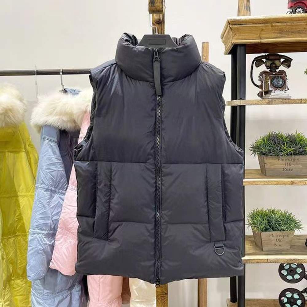 Men vest women top fashion jackets Stand Collar top Sweatshirt Authentic luxury brand capsule badge gilet feather material loose coat Fashio