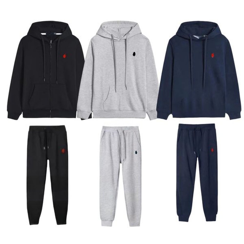 Men Women hoodie Small horse sweatshirts Top pants Kangaroo pocket Hooded Outerwear mens womens Hoodies casual suits zipper Streetwear Sport