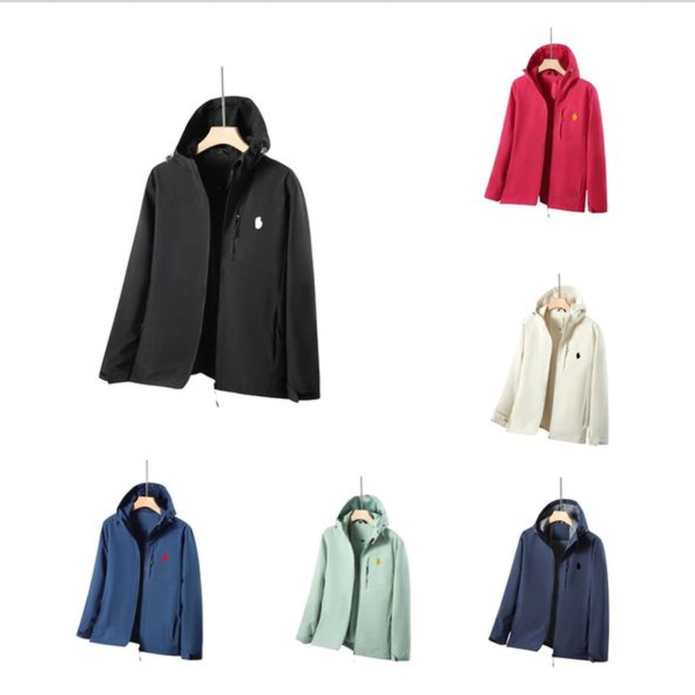 men womens polo jacket zip up designer winter coats windbreaker
