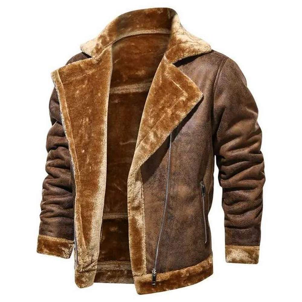 Mens autumn and winter PU leather jacket new ultra-thin Plus velvet thick leather jacket youth fashion PU leather jacket W240918