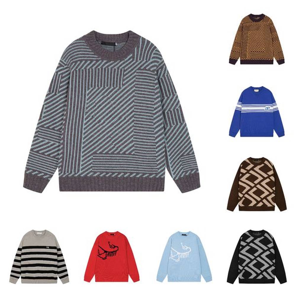 2024 Men's Autumn winter high-end knitwear quality soft warm classic brand fashion handsome men's sweater AZ3
