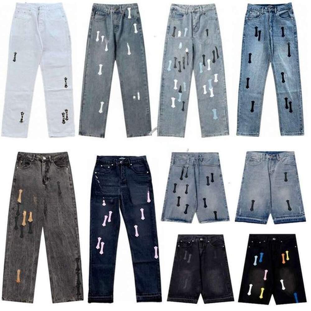 mens baggy jeans stacked shorts skinny designer jeans high quality embroidery denim slim fit jeans sweatpants designers joggers pants clothi