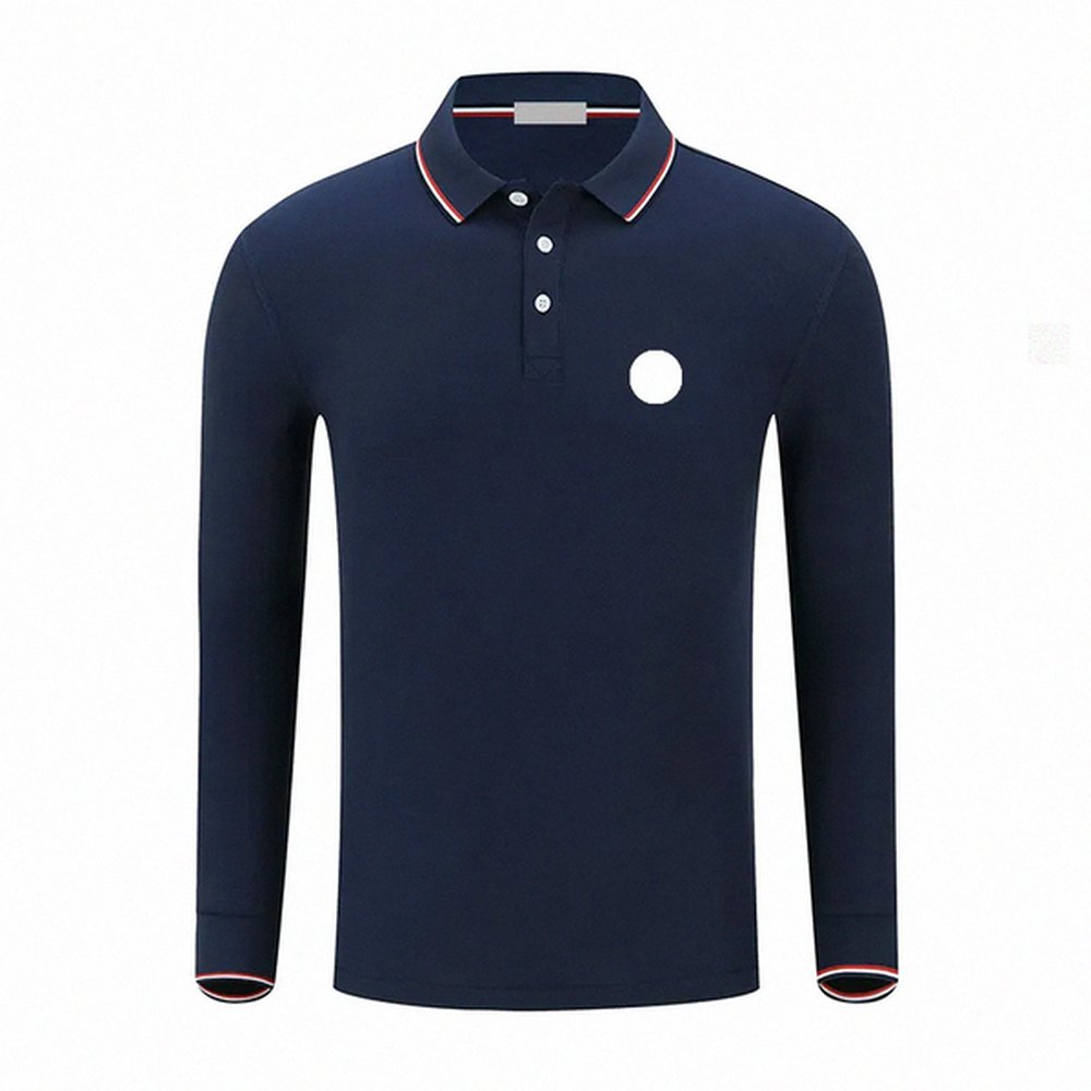 mens basic long sleeve polo shirts designer shirt t shirt embroidered badge designer clothes