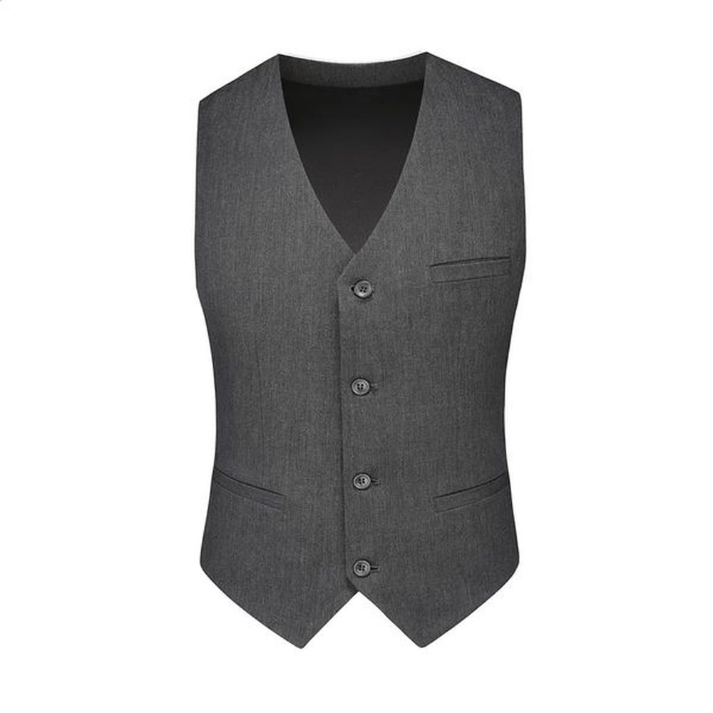 Mens Casual Vest Solid Color VNeck Elastic Single Row For Groomsmen lyweds Smart Suit Jacket 241224