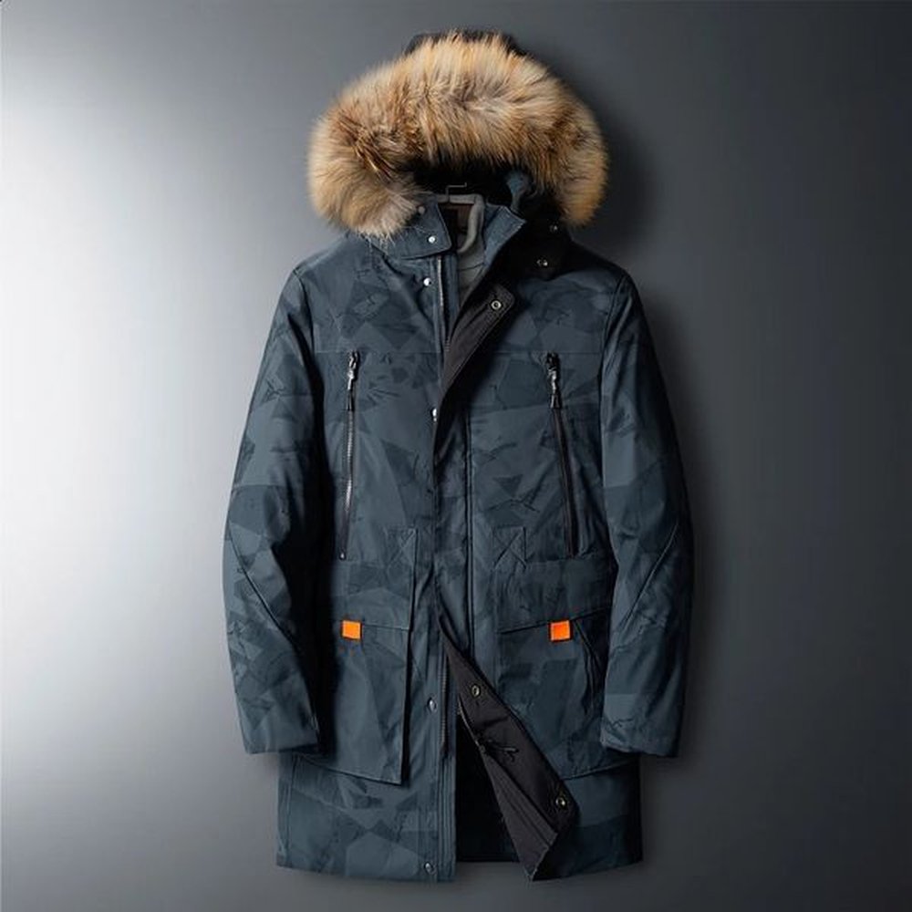Mens Coat High Quality Thermal Down Jacket Thick Puffer Jacket Overcoat Mens Winter Parka Men 90% White Duck Down Removable Cap 241121