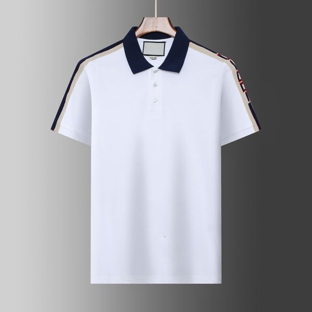 Mens Designer Polo Shirts Luxury Polos Casual Mens T Shirt Snake Bee Letter Print Embroidery Stripe splicingFashion High Street Man Tee