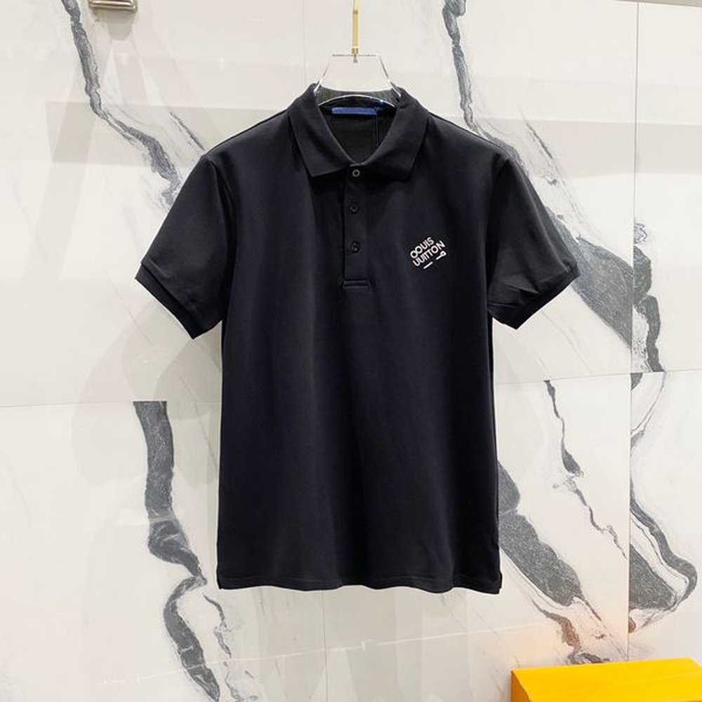 Men's designer short sleeved polo T-shirt fashion business clothing embroidered Letters collar details short sleeve polos shirt mens te