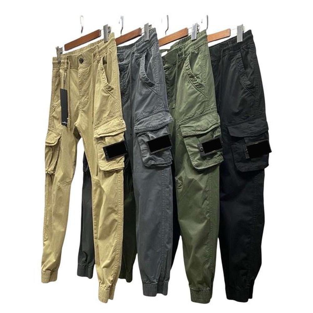 Mens designer sweatpants stone pants mens joggers stone cargo pants baggy camo pant cross badge armband Correct letter sign 1:1 y2k street t
