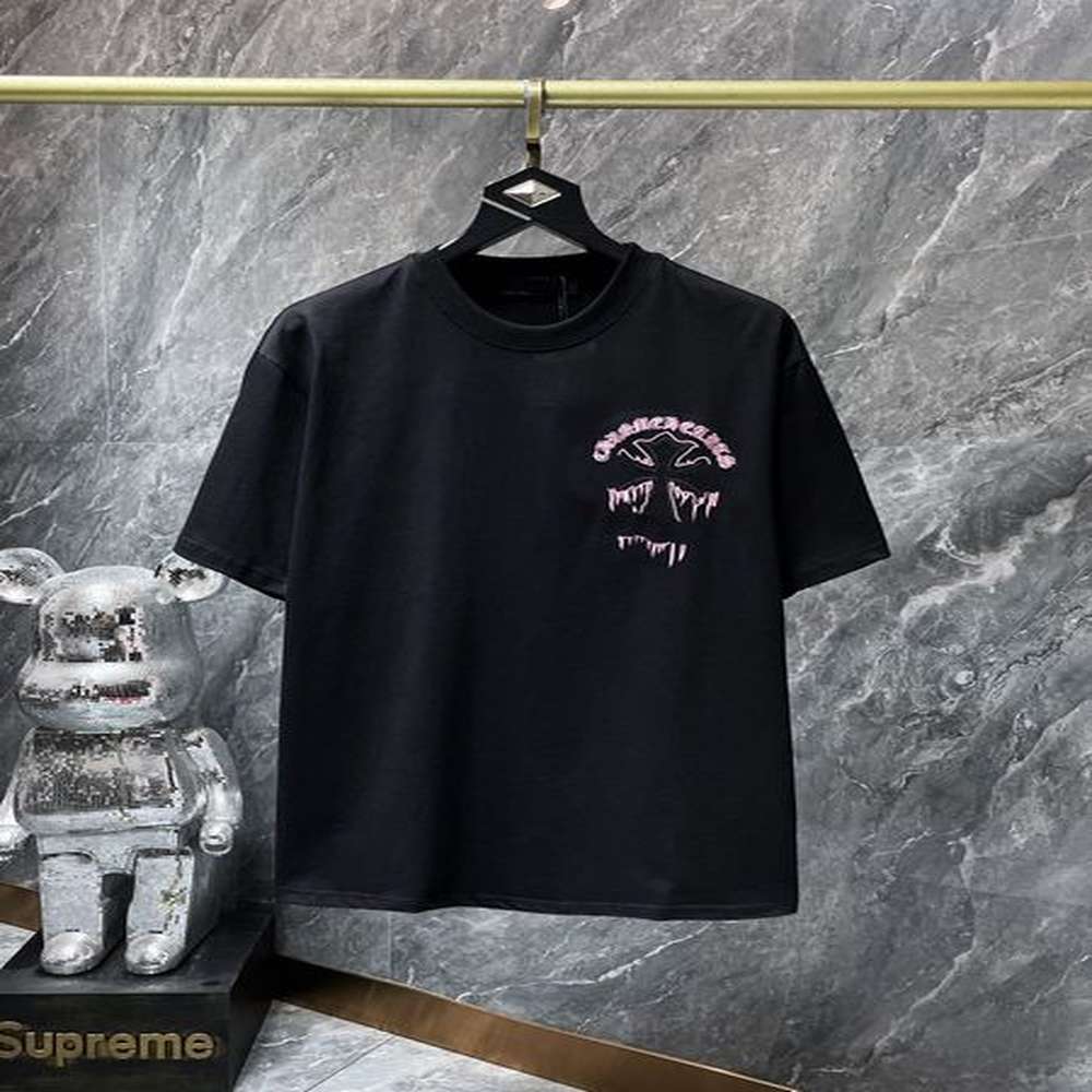 Men's designer Tees & Polos fashionable t shirt high-quality top fabric pure cotton classic scroll casual top men short sleeved plus si