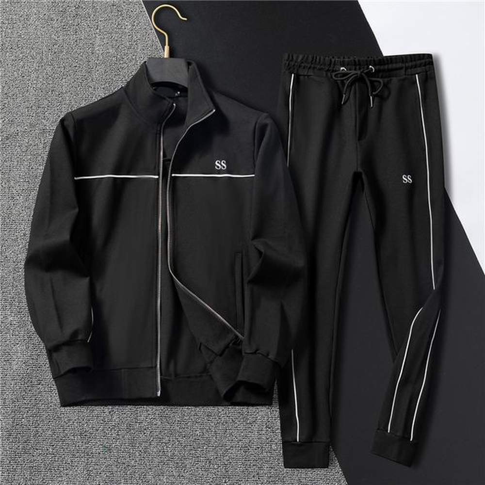 Mens Designer Tracksuits Casual Sweatpants Letter Printing Zipper Hooded Sweatshirt Fashion Versatile Coat Outdoors Jogging Sports Clothing