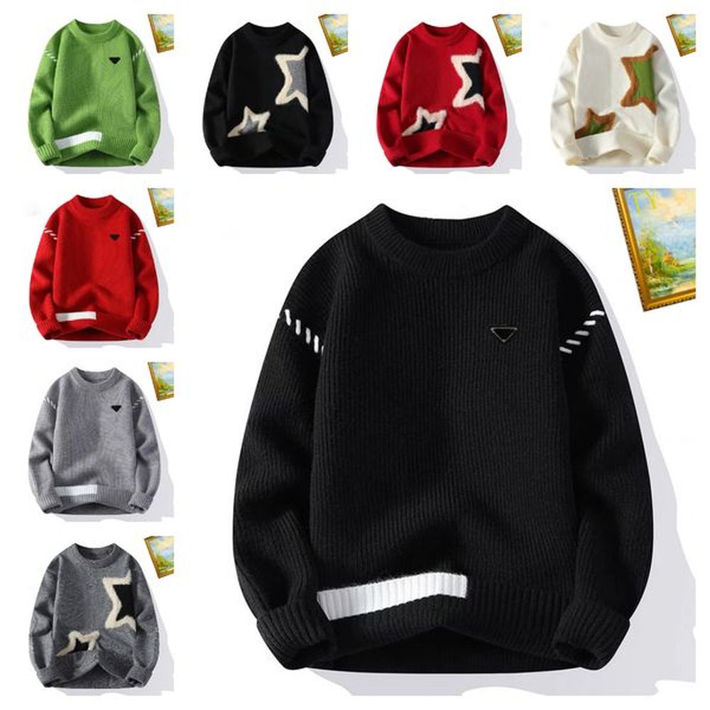 Men's designer wool casual Winter long sleeve sweater pullover hoodie size M-3XL QW6
