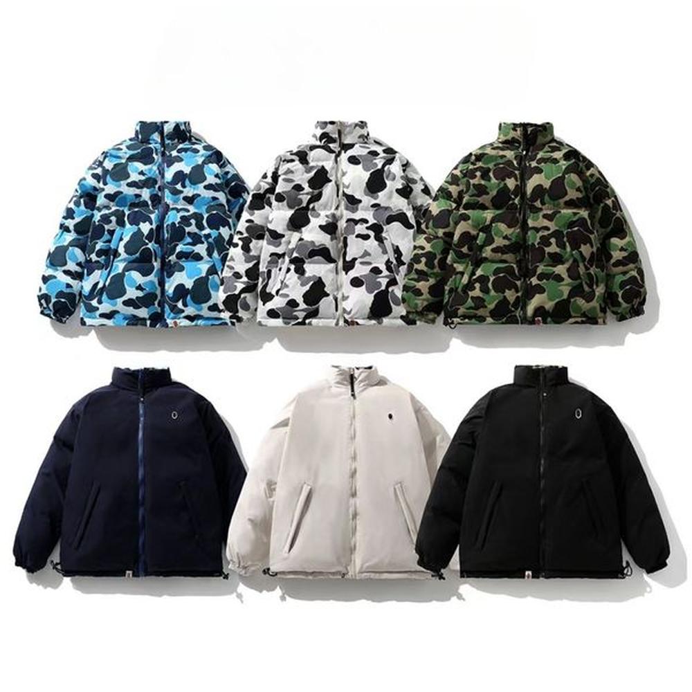 Mens down jacket designer down jackets brand Japanese camouflage double-sided embroidery womens Outerwear winter Parkas warm windproof jacke