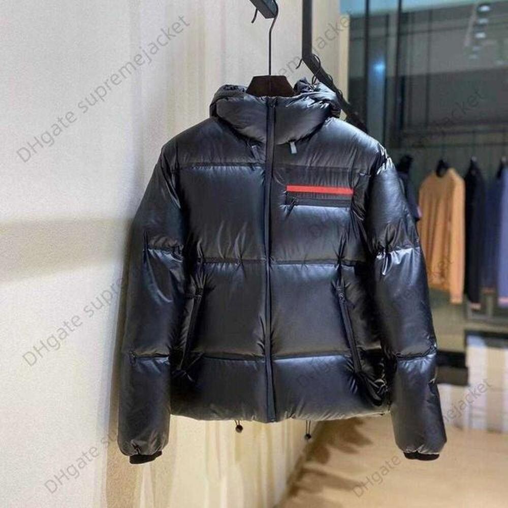 Men's down jacket Ke Winter fashion brand coat Warm puffy cotton bread jacket Casual hooded short thick women's top