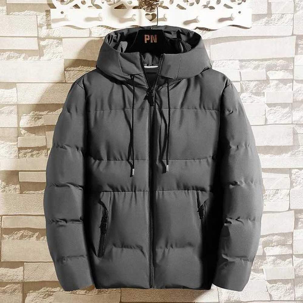 Men's Down Parkas Autumn and winter mens cotton coat hooded jacket warm and casual simple Korean version slim fit cotton coat 2024 new