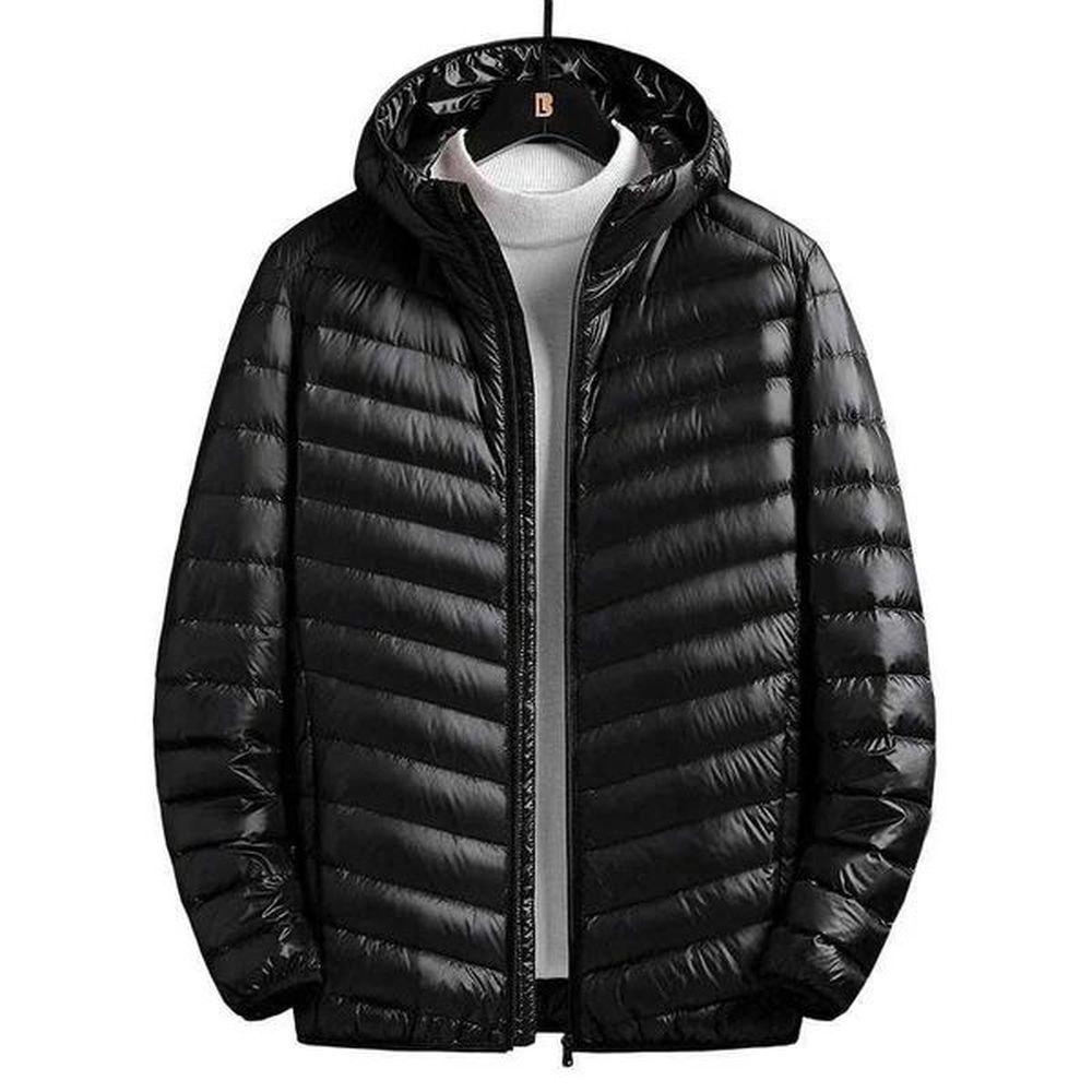 Men's Down Parkas Casacos De Penas True Down Mens Lightweight Portable Plus Size Hoodie Casaco Masculino Jaqueta Masculina Inverno H241