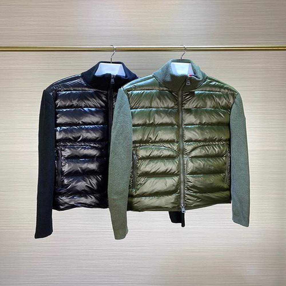 Men's Down Parkas D Pocket Double Zip Knit mens jacket France Luxury Brand coat spring and autumn jackets Size M--XL S25193