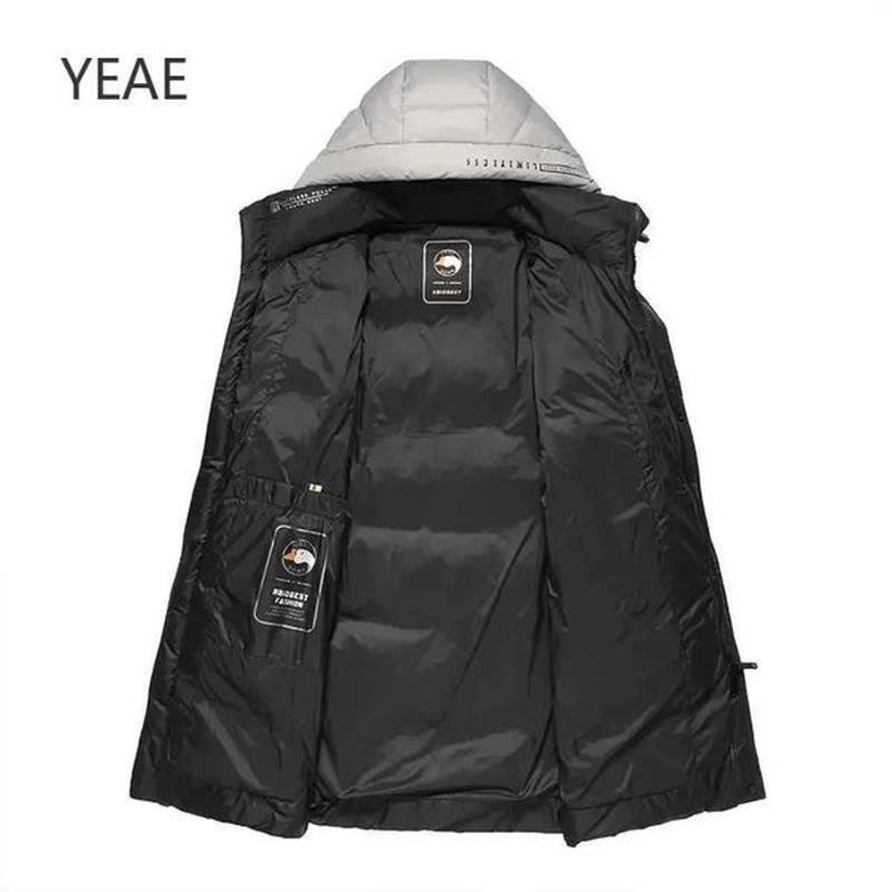 Men's Down Parkas Filling 90% White Down Long Down Jacket Hooded Casual Jacket 2024 Designer Clothing Mens Windproof Jacket Warm Thi z0