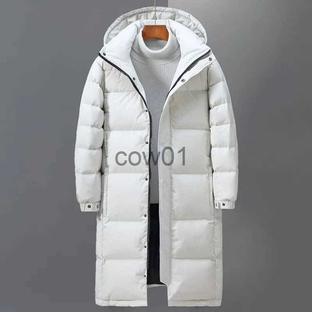 Men's Down Parkas Men Winter Long Duck Down Coats Hooded Casual Down Jackets High Quality Male Outdoor Windproof Warm Winter Jackets Me