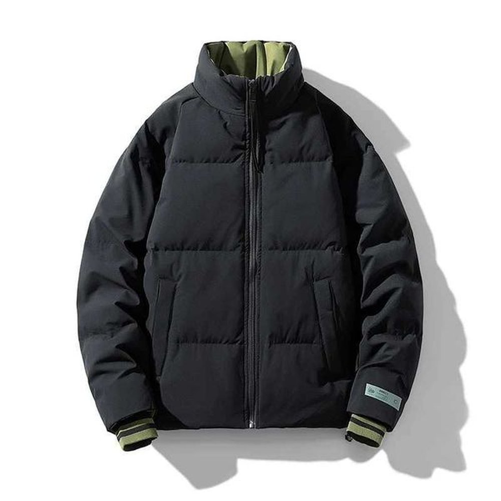 Men's Down Parkas Mens padded Clothing Autumn Winter New Solid Color Windproof Thickened Warm Outdoor Sports Stand Collar Coat Mens Dow