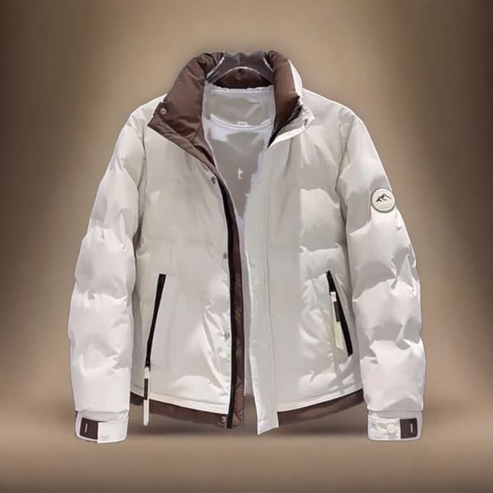 Mens Down Parkas Minimalist Mens Winter New Stand Collar White Duck Jacket Waterproof And Windproof And Thickening Warm Coat Trendy Clothing