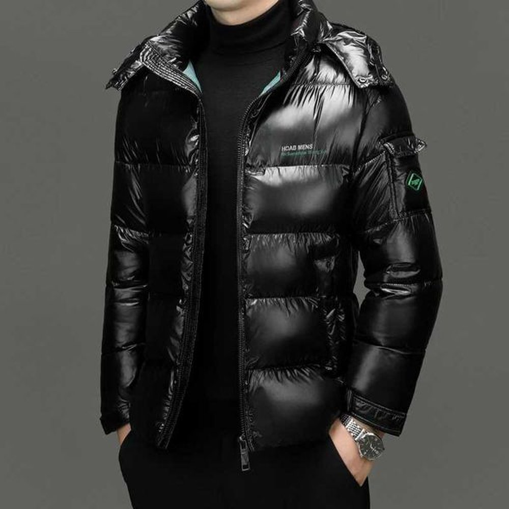 Men's Down Parkas 2025 new arrival winter hooded jacket sill-like cotton jackets menmens fashion thicken warm parkas waterproof winter
