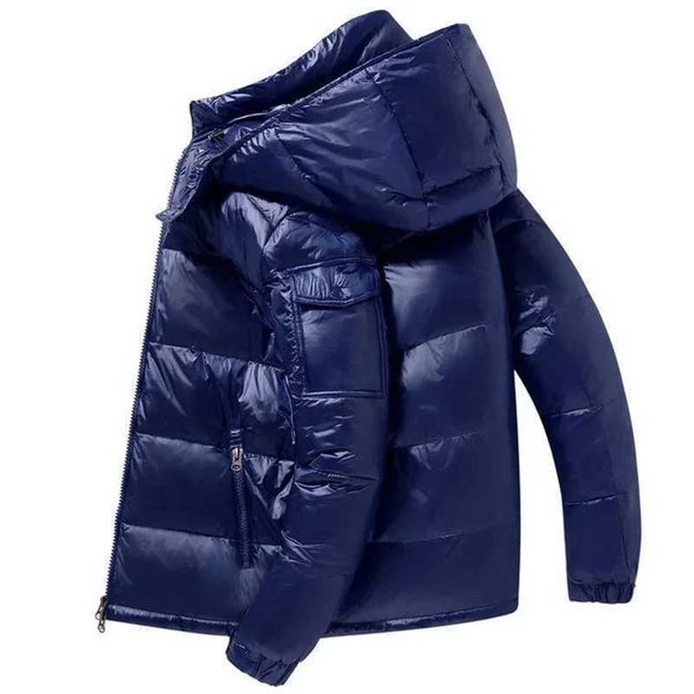Men's Down Parkas 2024 New Winter Warm Down Jacket Mens Fashion Bright Short Coat Outdoor Lightweight Waterproof White Duck Down Cover