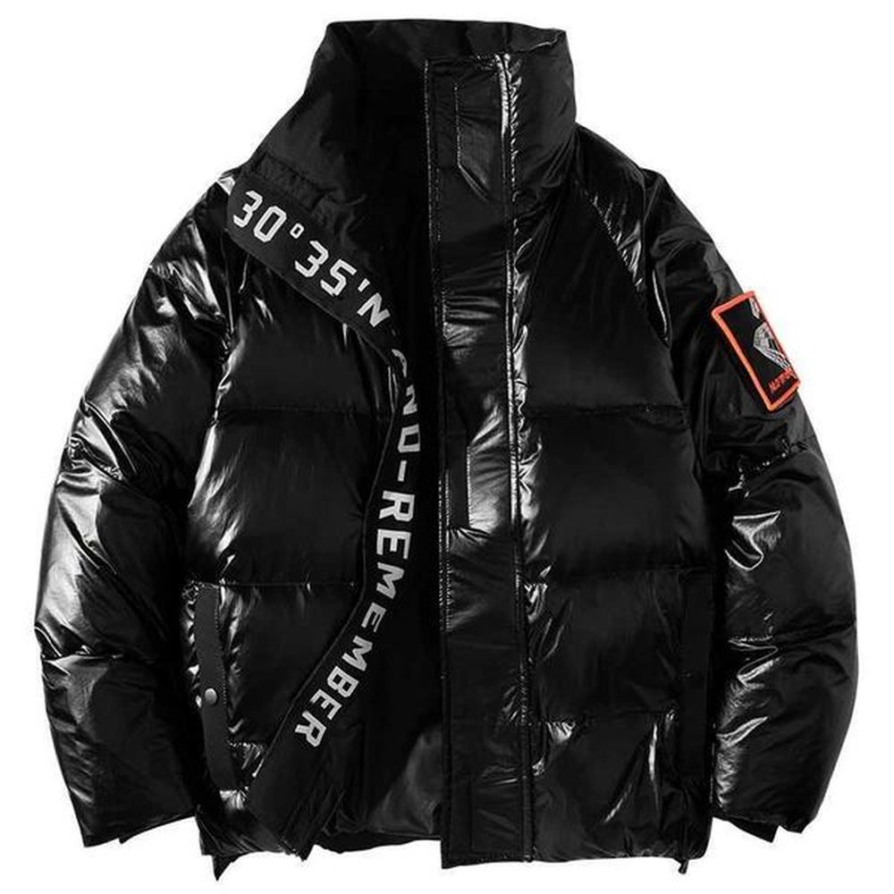 Men's Down Parkas UETEEY Winter White Duck Down Jacket Mens Fashion Shiny Thick Hip Hop Jacket Outdoor Couple Mens Inflatable Jacket J2
