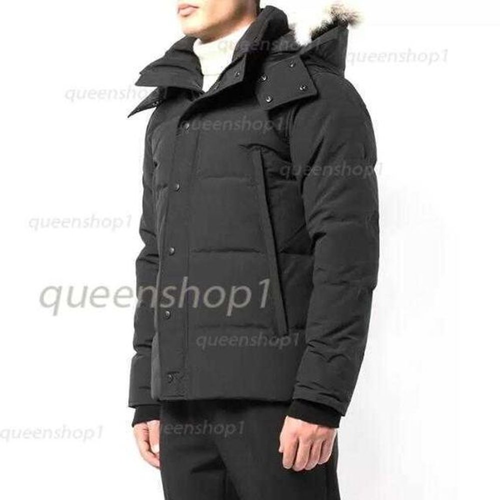 Men's Down Parkas Winter Fourrure Down Parka Homme Warm Outerwear Wolf Fur Hooded Fourrure Manteau Jacket Coat Hiver Doudoune Mens