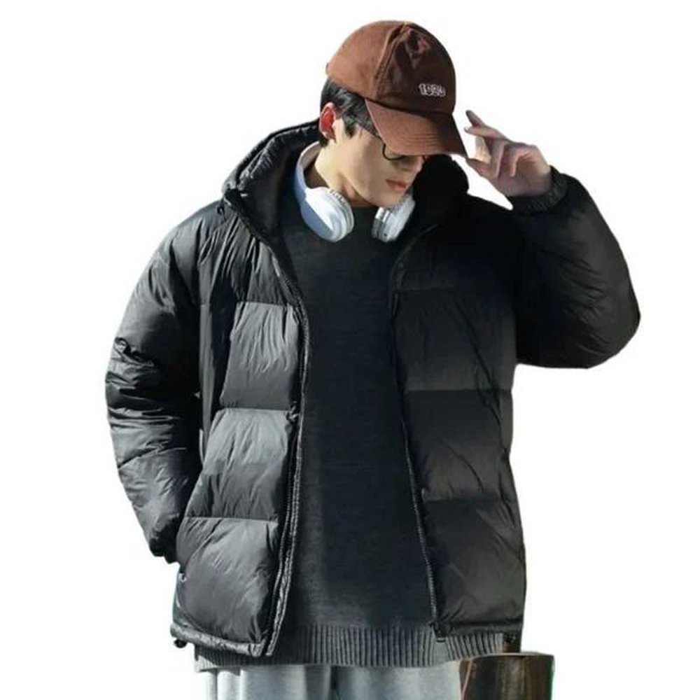 Men's Down Parkas Winter neutral graphene heating short down jacket High quality white goose down thick warm wind and cold down jacket