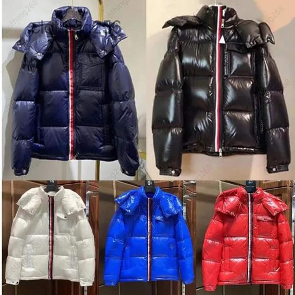 Mens Down Puffer Jacket with NFC Tag - Thick Warm Winter Parka with Hood Detachable Hat Zipper Closure - Casual Streetwear