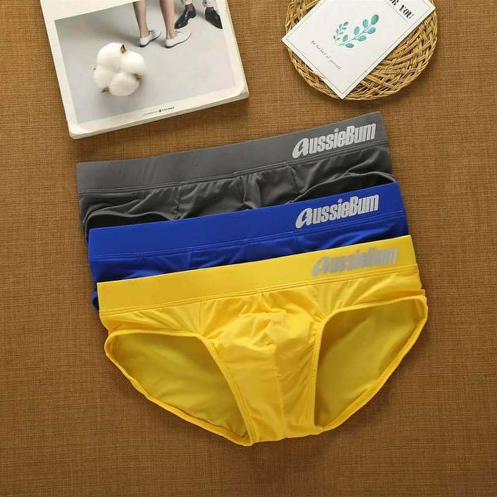 Mens fabric milk silk low waist elastic stereo comfort 250208