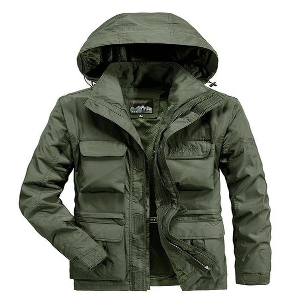Mens Fall And Winter Multifunctional Windproof Waterproof Outdoor Sports OffRoad Versatile MultiPocket Jacket 241112