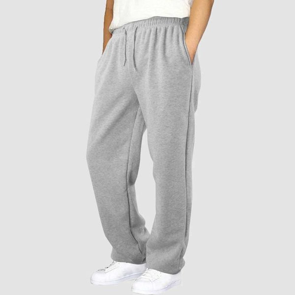 Mens Fleece Lined Sweatpants Wide Straight Leg Pants Bottom Sweatpants Joggers Pants Loose Fit Sweatpants High Waisted Yoga Pants X241216
