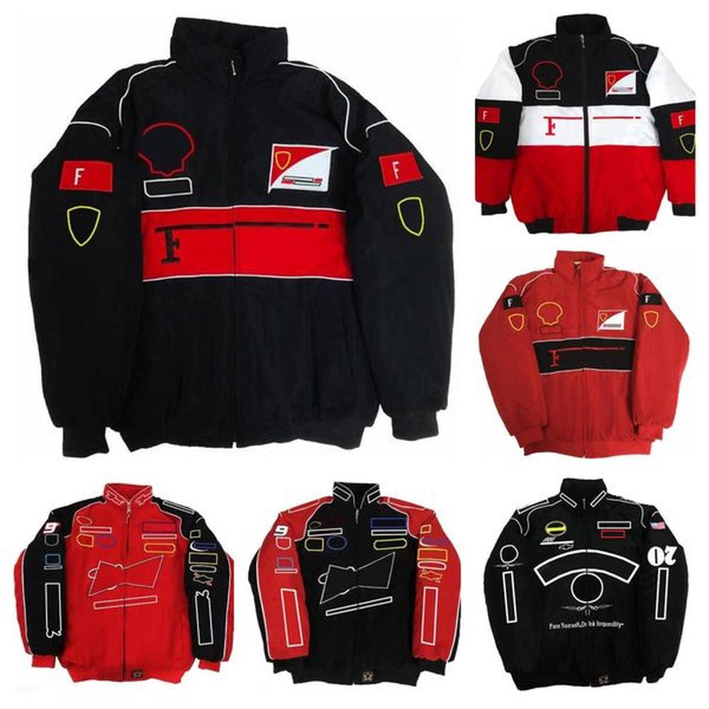 Mens For Men mens Jackets Coat F1 Windbreakers Formula 1Racing Biker Bomber Jacket Autumn And Winter Full Embroidered Cotton Clothing Spot W
