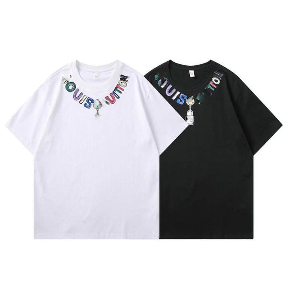 Mens High Quality T Shirt Letter Womens Cool Pattern polos Print Short Sleeve Couples Round Neck Tees s-3XL