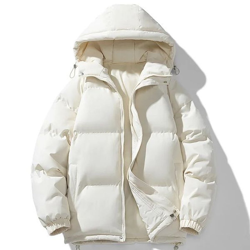 Mens hooded streetwear hip-hop Parka mens winter jacket Korean black clothing inflatable jacket thick warm color bubble jacket 241121