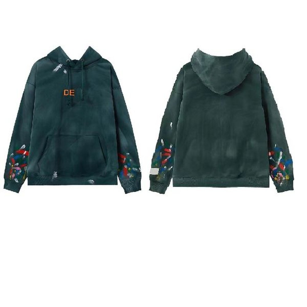 mens hoodie designer hoodie sweatshirt for men and women autumn fashion letter print painting casual pullover loose hoodies green S-XL