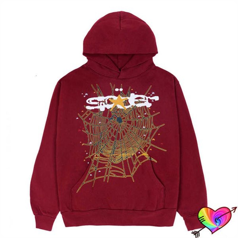 Men's Hoodies Fashion Sp5der 555555 Sweatshirts designer 2023 red with star hoodie men women 1 Puff print young bandit spider Oversize