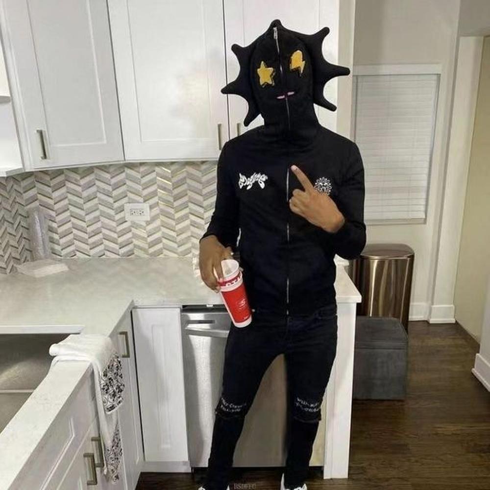 Men's Hoodies Fast Glo Gang The Glory Full Zip Hoodie High Street 1:1 Men Women Drink Embroidery Cartoon Hoody Sweatshirts Fall Winter