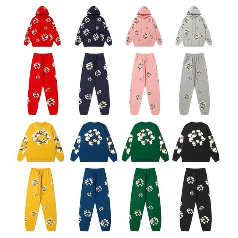 Mens hoodies Pants Mens Tracksuits designer hoodie new kapok printed high street trend Mens womens hooded hoodie crew neck pullover tracksui